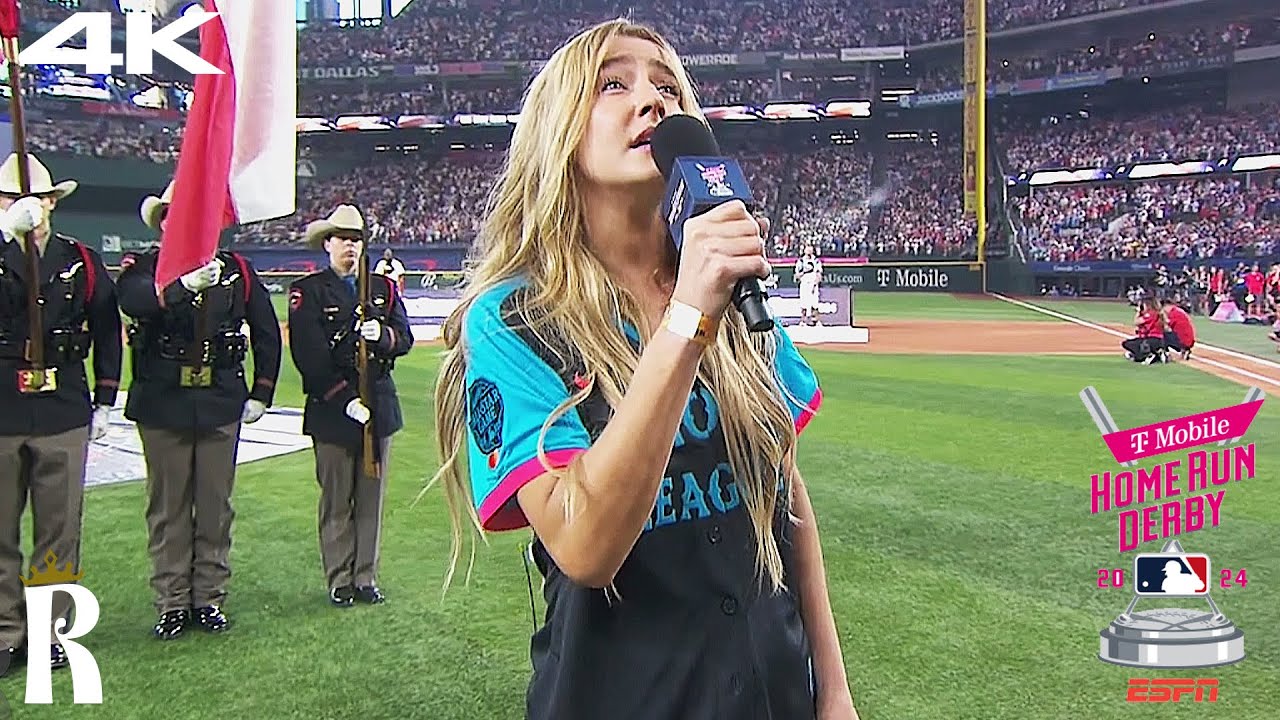 home run derby national anthem video