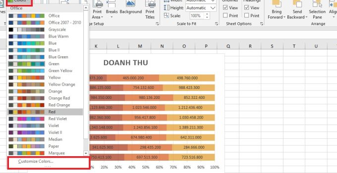 Hướng dẫn cách chọn màu cho đối tượng nhanh trong bài thi MOS