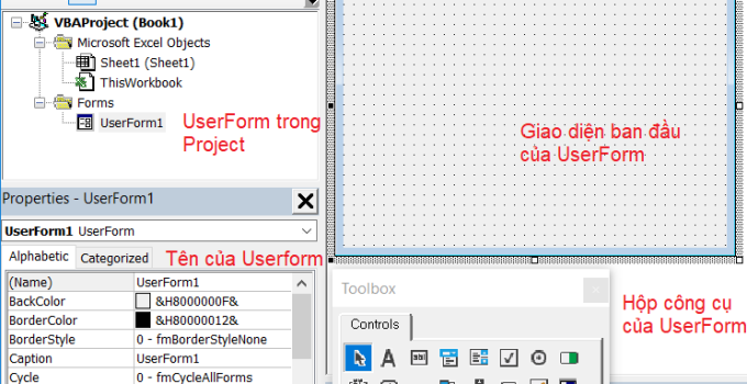 Hướng dẫn cách tạo UserForm trong VBA Excel chi tiết nhất