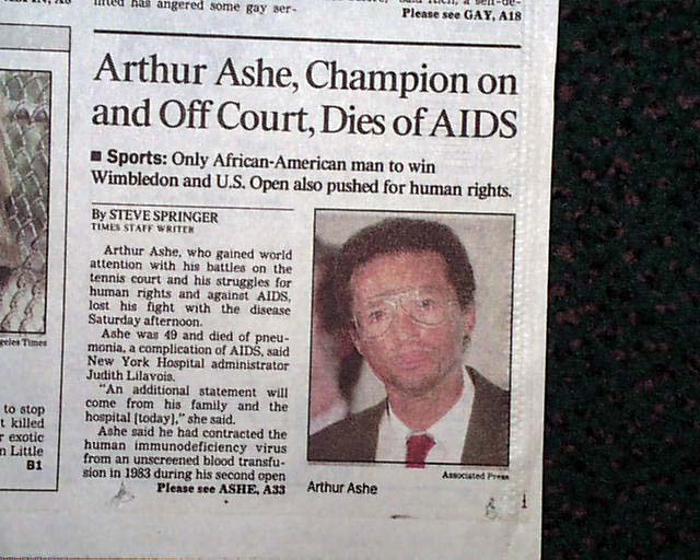 arthur ashe death