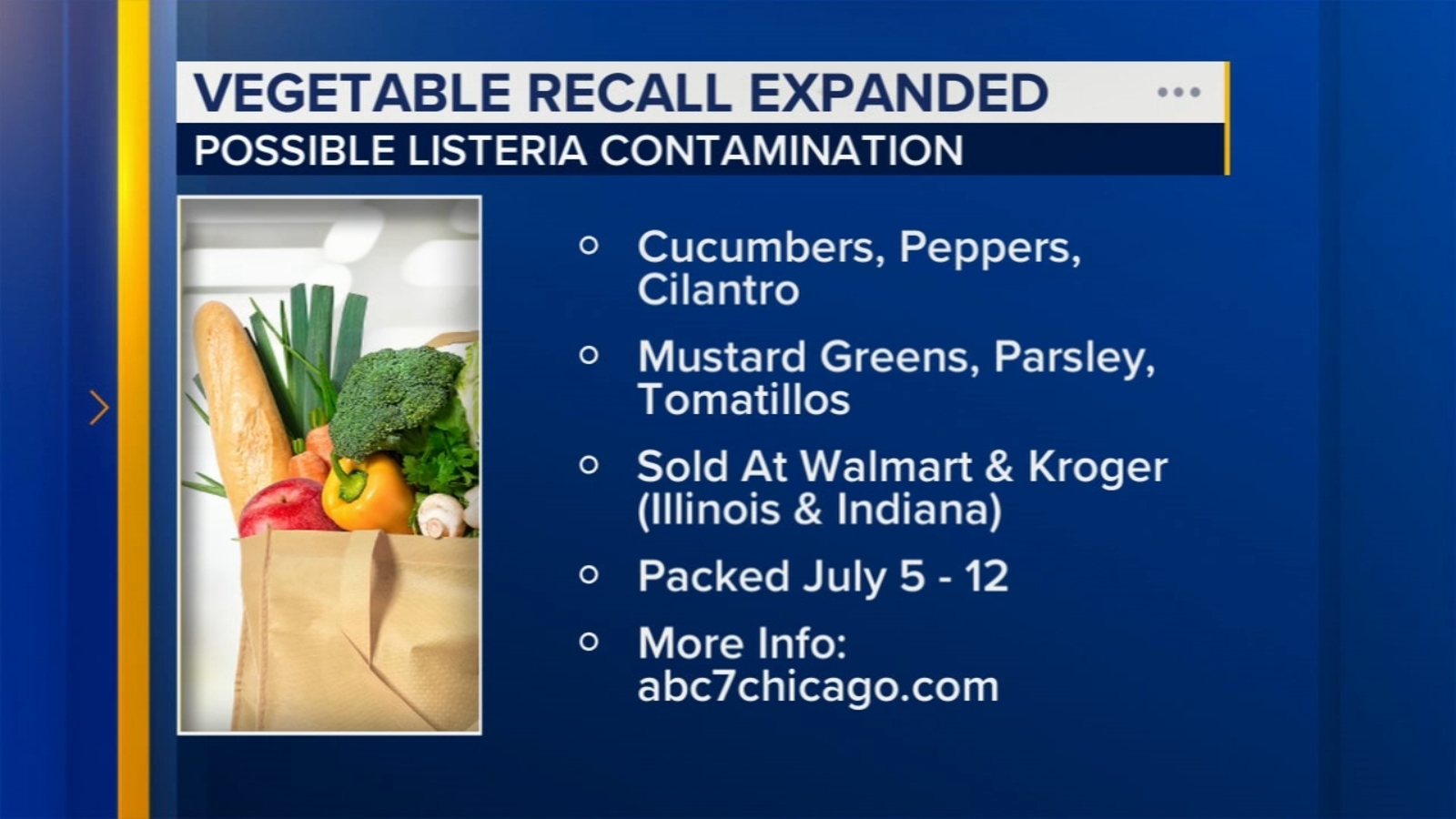 listeria recall walmart aldi vegetables