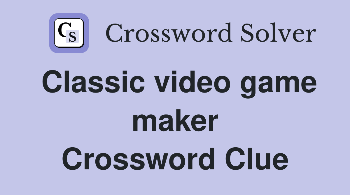 video game maker crossword clue